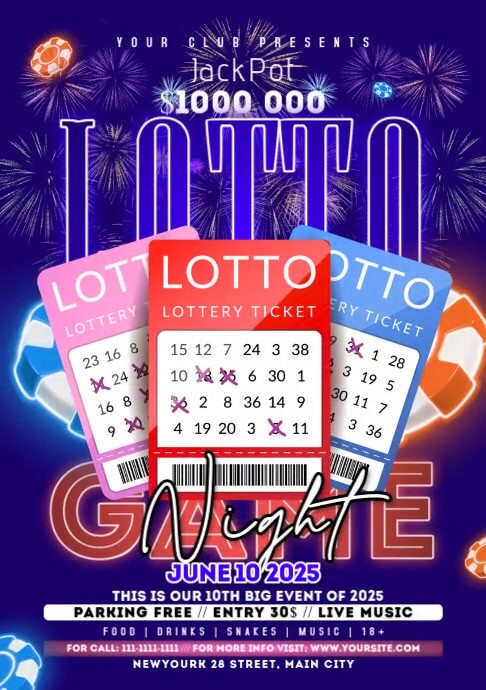 Maximalist Lotto Game Night | Lotto Game 2025 A5 template